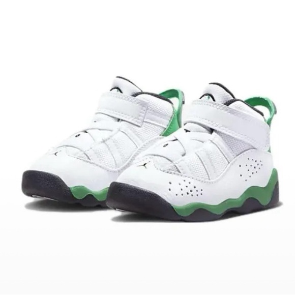 Nike Air Jordan 6 Rings TD Lucky Green White Black 323420-131 Shoe Sneaker - Picture 1 of 15
